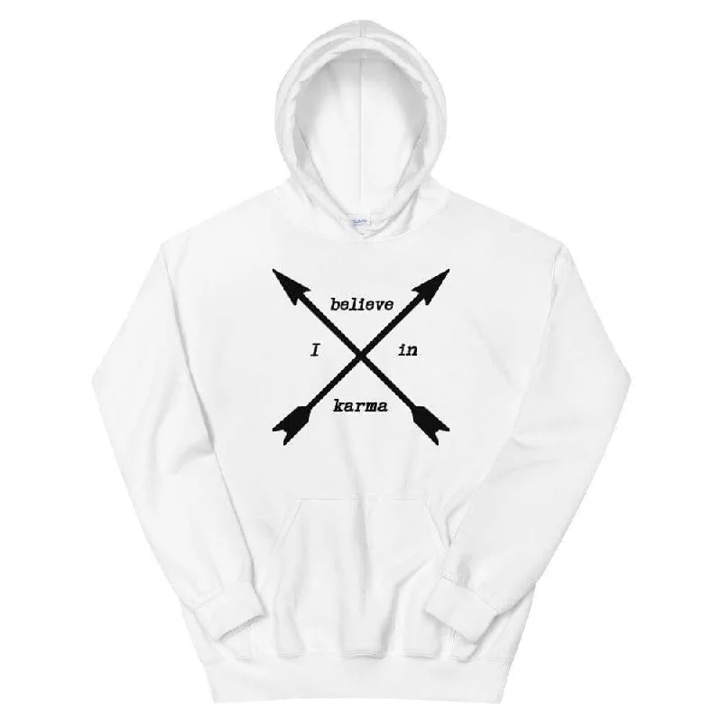 I Believe In Karma Statement Unisex Hoodie Lightweight Zip Hoodie