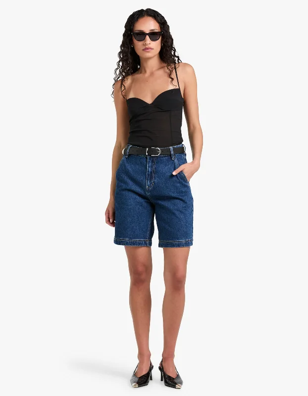 Longline Denim Short - Heritage Blue