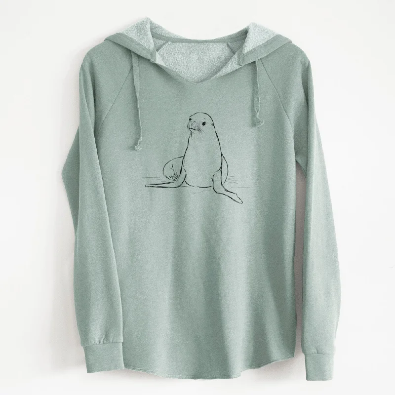 California Sea Lion - Zalophus californianus - Cali Wave Hooded Sweatshirt Comfy Sweatshirts for Women