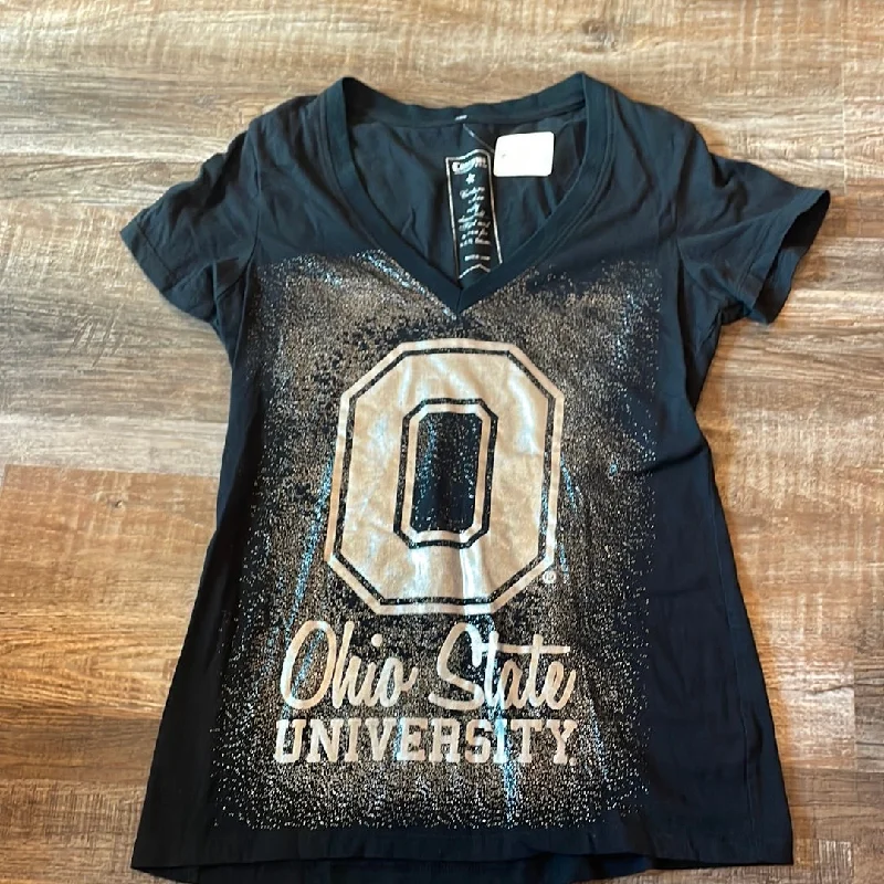 NCAA Ohio State Buckeyes Black Short Sleeve Shirt Women’s V-Neck size Medium Classic Women’s Sweatshirt