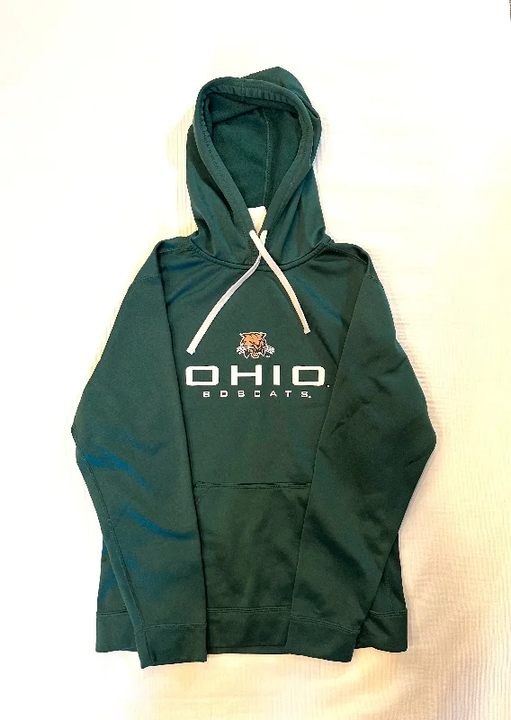 NCAA Ohio University Bobcats Green Hooded Sweatshirt Women size Medium Trendy Sweatshirt Hoodie