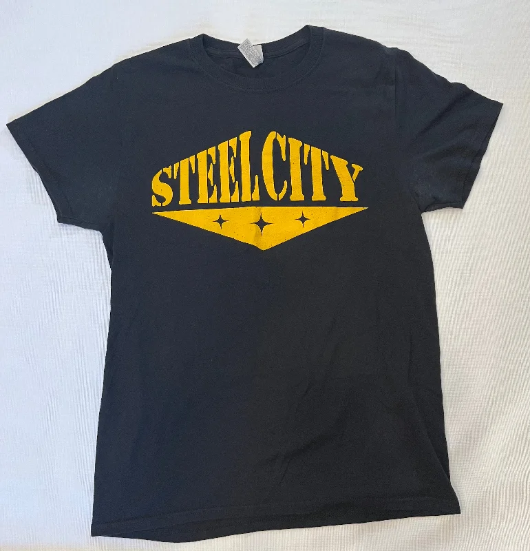 Steel City- Pittsburg Womens Short Sleeve Shirt size Small Warm Hoodie Sweatshirt Style