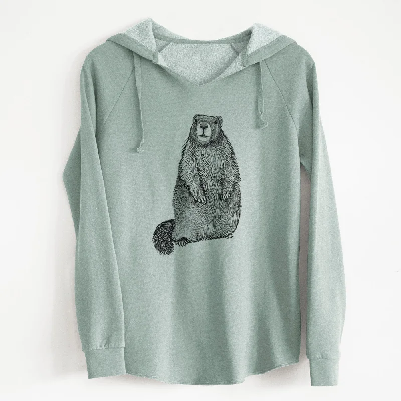 Yellow-bellied Marmot - Marmota flaviventris - Cali Wave Hooded Sweatshirt Hoodies for Streetwear