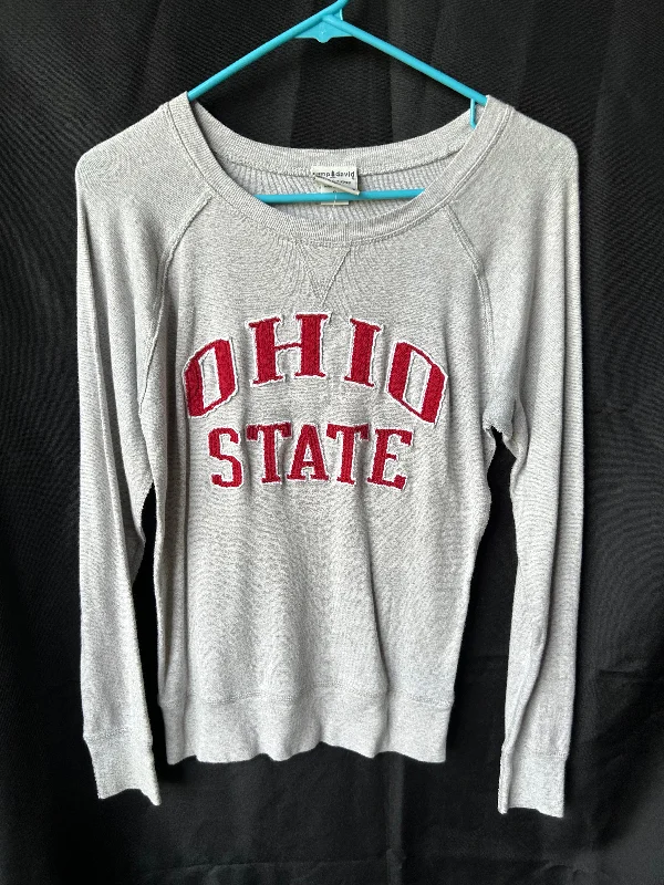 NCAA Camp David Ohio state Buckeyes grey long Sleeve Shirt Womens Size Small Soft Hoodies for Women