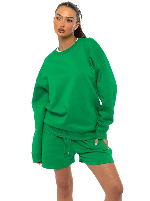 Enzo | Womens Oversized Sweatshirt Lightweight Hooded Sweatshirt