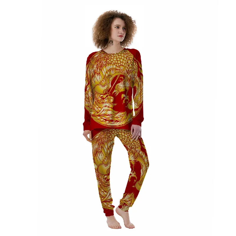 Phoenix Japanese Print Women's Pajamas Silk pajama sets