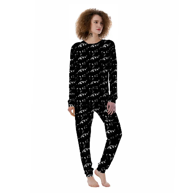 Piano Print Pattern Women's Pajamas Plus size pajama sets