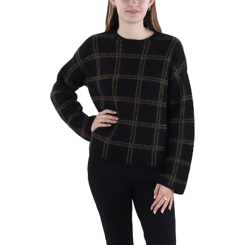 Womens Cashmere Plaid Pullover Sweater Kids' sweaters