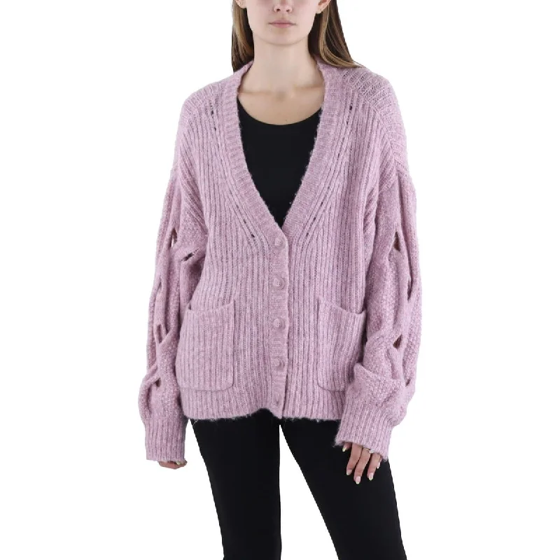 Reagan Womens Heathered Button Front Cardigan Sweater Best sweaters for fall