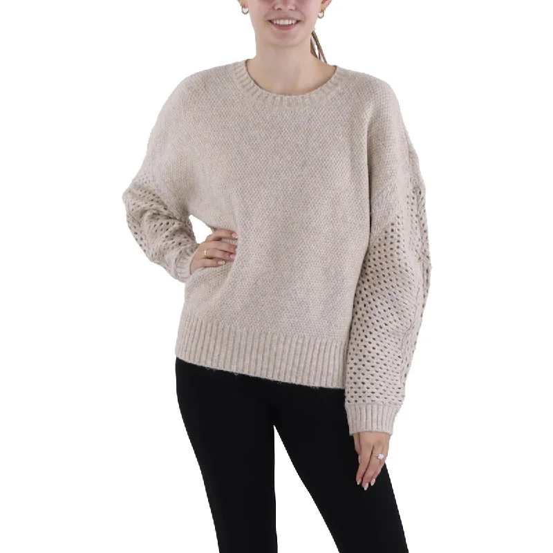 Womens Wool Blend Mix Stitch Pullover Sweater Office sweaters