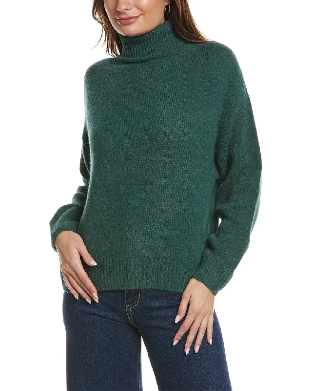 Nation LTD Charlie Open Back Turtleneck Alpaca & Wool-Blend Sweater Silk-blend sweaters