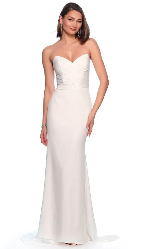 Dave & Johnny Bridal 11988 - Strapless Sheath Bridal Gown Empire Waist Dress