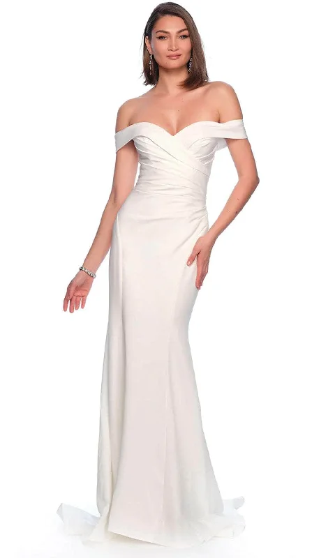 Dave & Johnny Bridal 12088 - Ruched Off Shoulder Bridal Gown Full Skirt Wedding