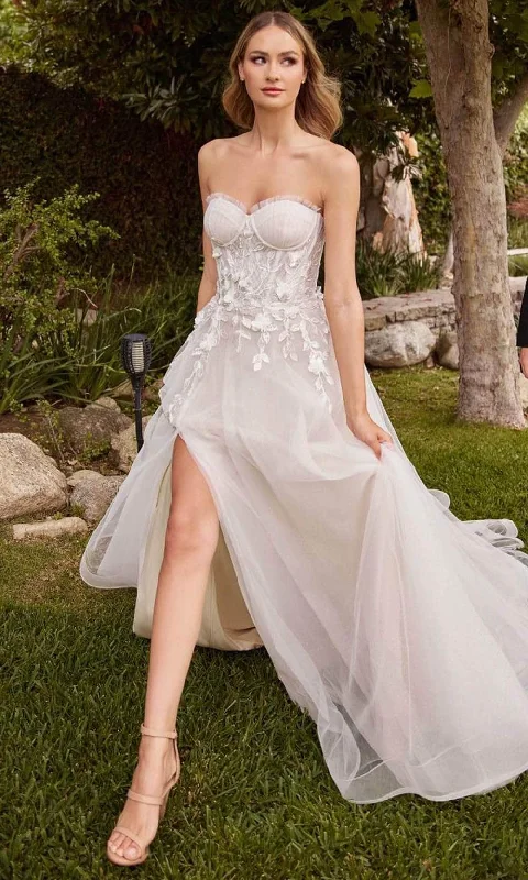 Ladivine CD859W - Sweetheart Lace Appliqued Bridal Gown Glamorous Wedding Dress