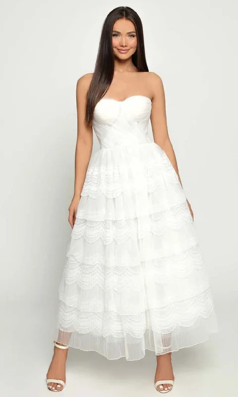 Tarik Ediz - 51146 Strapless Layered Evening Dress Timeless Wedding Dress