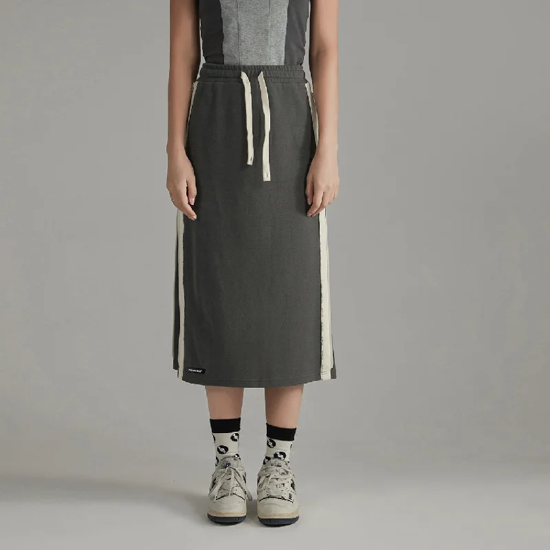 Lined String Sporty Skirt Pastel unclassified skirts