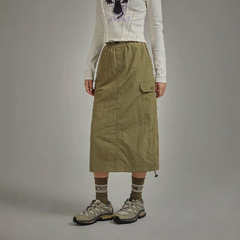 Elastic Waist String Shirring Skirt Street style unclassified skirts