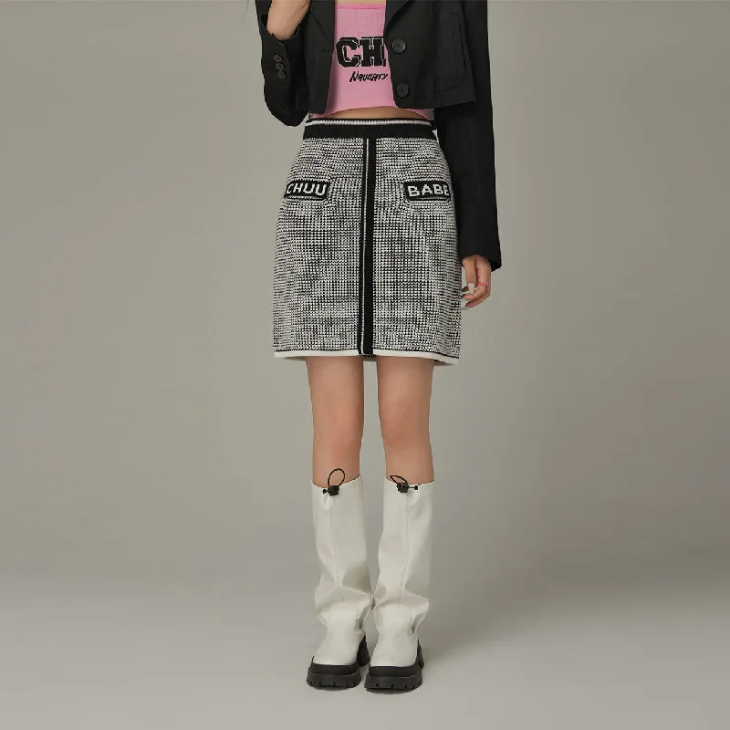 Logo Jacquard Knit Skirt Casual unclassified skirts