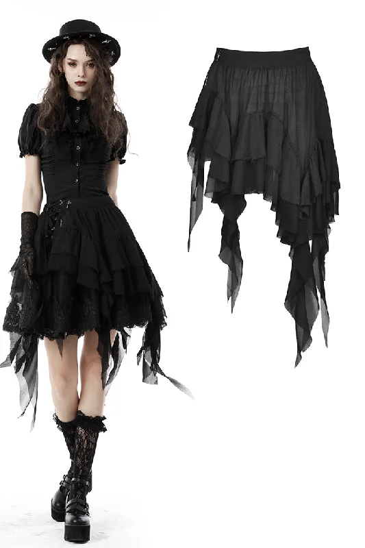 Gothic lolita irregular tasseled skirt KW218 Graduation unclassified skirts