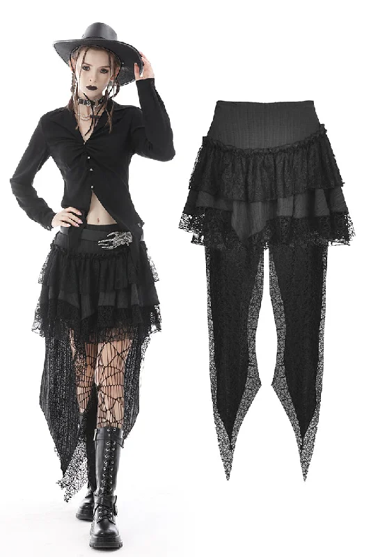 Punk magic high low lace skirt KW213 Designer unclassified skirts