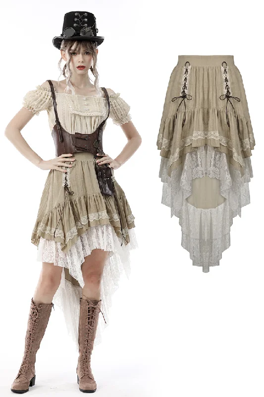 Steampunk dove tail skirt KW217 Vacation unclassified skirts