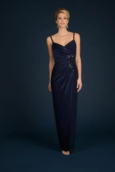 Alexander by Daymor 705 V-Neck Long Dress with Bolero - 2 pcs Midnite In Sizes 10 and 16 Available Chic maxi dresses