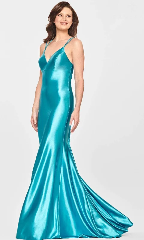 Faviana S10836 - Satin V-Neck Evening Dress Street style party dresses