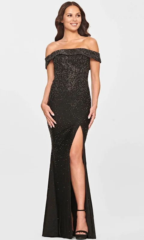 Faviana S10850 - Beaded Off-Shoulder Evening Dress Graduation party dresses