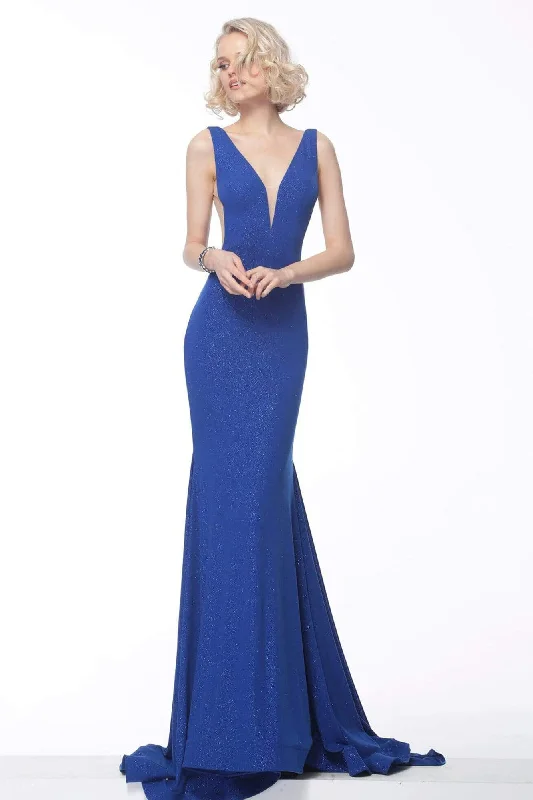 JVN by Jovani - JVN67093 Deep V-Neck Long Trumpet Dress Glamorous maxi dresses