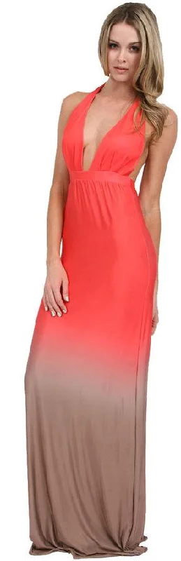 Savee Couture Long Halter Dress Prom maxi dresses