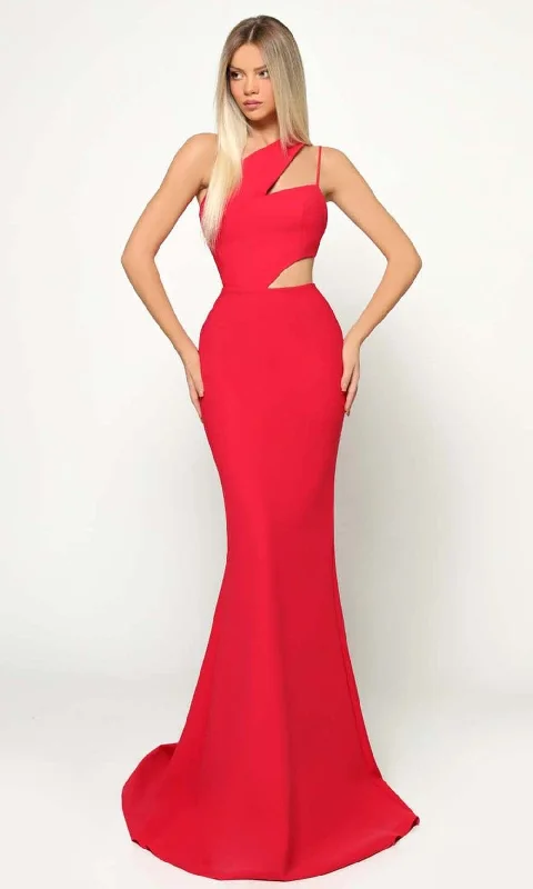 Tarik Ediz - 51194 Asymmetrical Cutout Long Gown Holiday party dresses