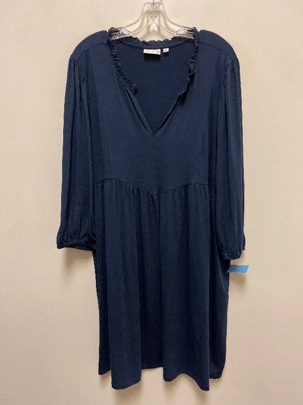 Dress Casual Short By Wonderly In Navy, Size: 2x Summer Denim Mini