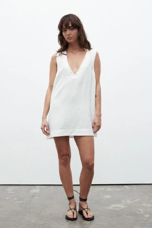 Skylar Dress White Cotton unclassified dresses