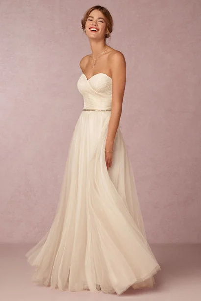 BHLDN Calla Gown (Moonlight) Satin unclassified dresses