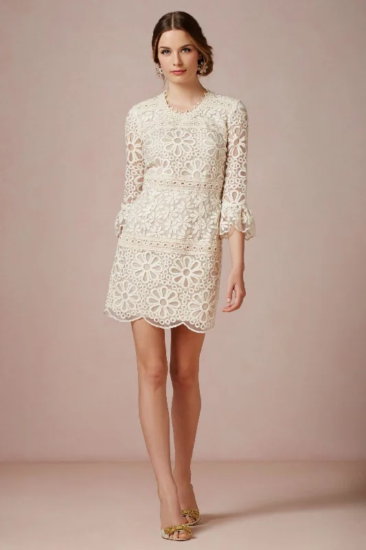 BHLDN Cleo Dress Ivory Preppy unclassified dresses