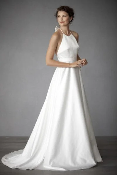 BHLDN Delphine Manivet Ivory Swan Gown Satin unclassified dresses