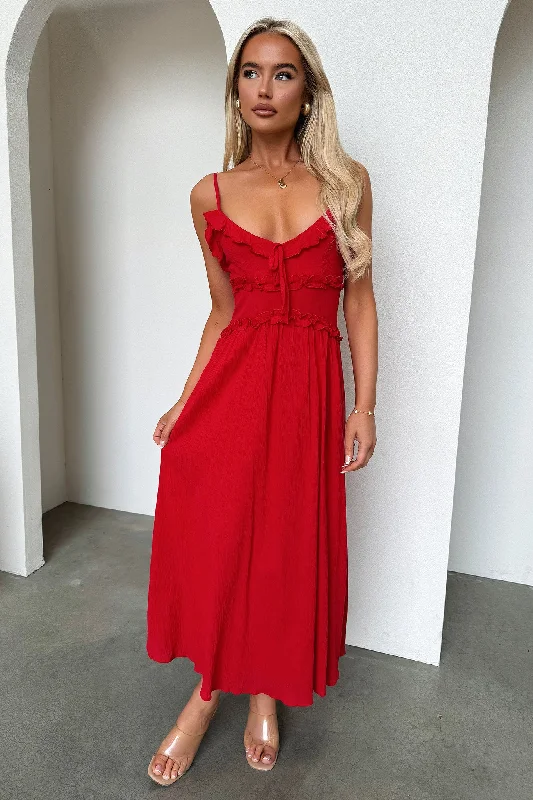 Nicola Dress - Red Trendy new unclassified dresses