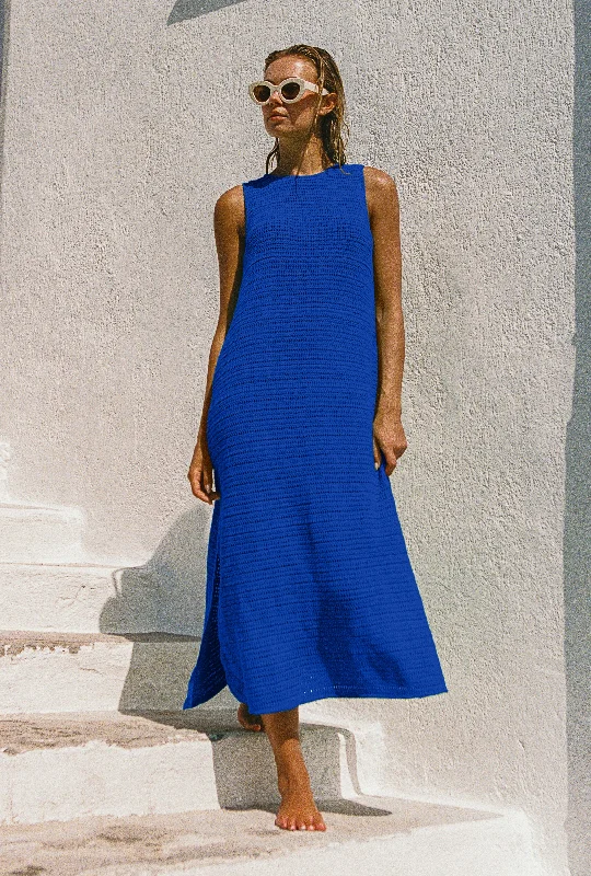 Paloma Dress In Cobalt Metallic unclassified dresses