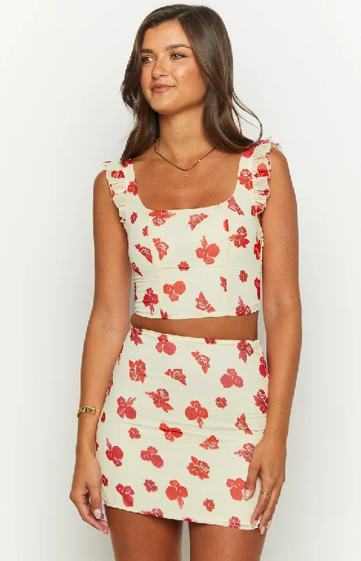 Rachel Rosie Cream Crop Top Travel unclassified dresses