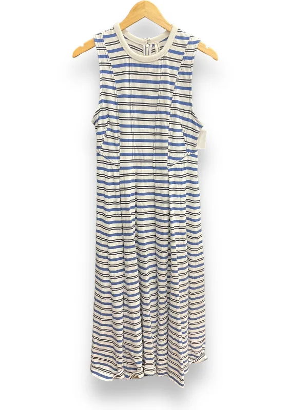 Dress Casual Midi By Anthropologie In Striped Pattern, Size: S Black Midi Skirt