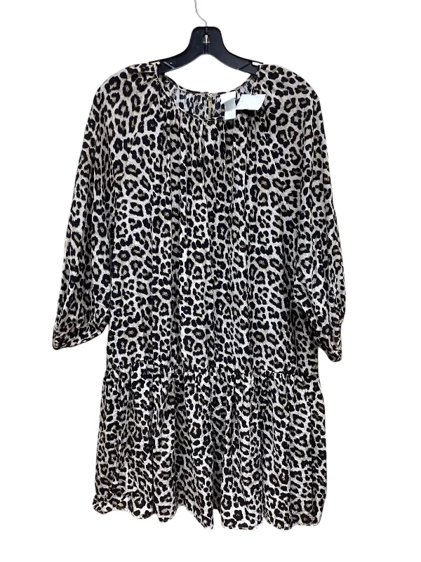 Dress Casual Midi By H&m In Animal Print, Size: M Midi Skirt Blouse