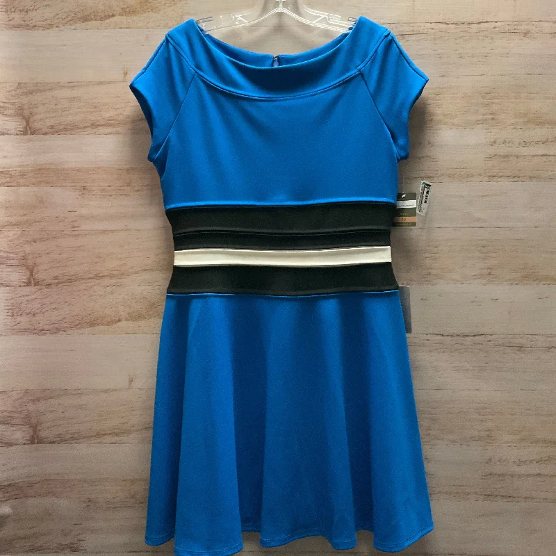 Dress Casual Midi By Taylor In Blue, Size: 12 Pleated A-line Skirt