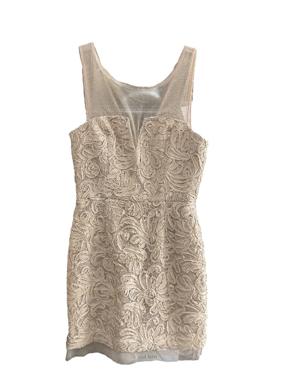 Dress Party Midi By Bcbgmaxazria In Beige, Size: 4 Floral Midi Skirt