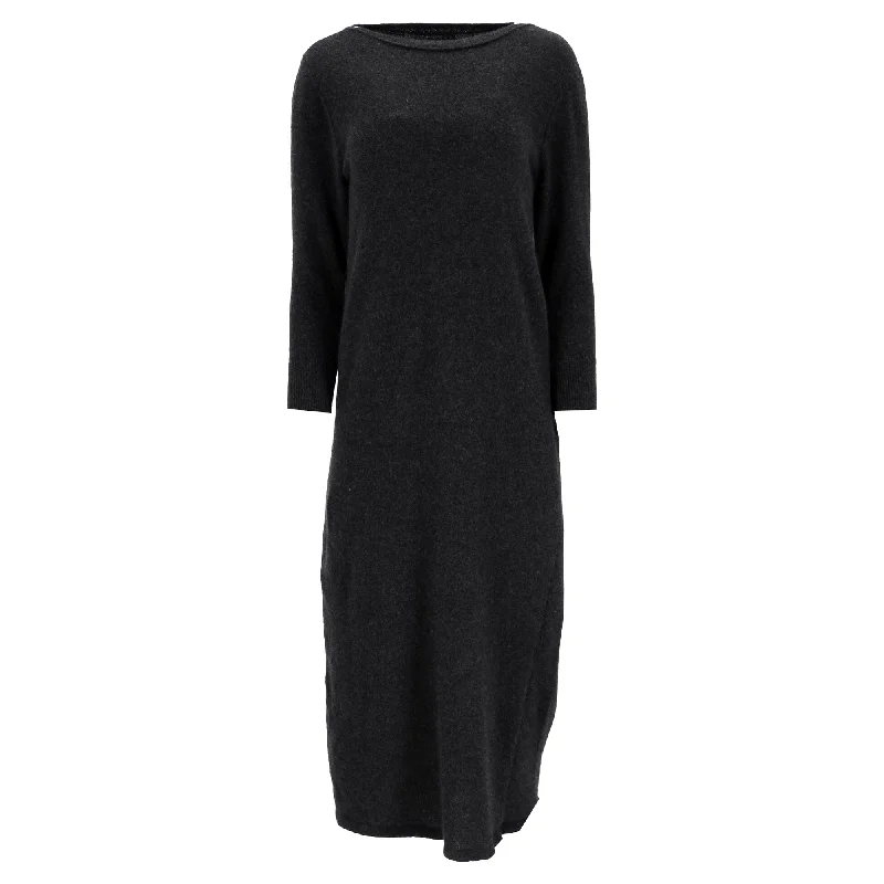 Isabel Marant Midi Dress in Grey Wool Trendy Midi Skirt