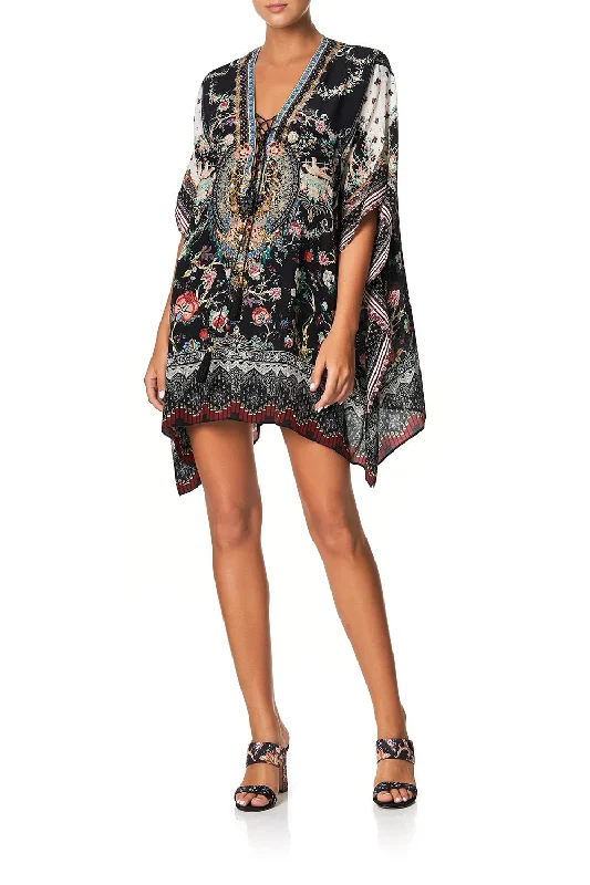 SHORT LACE UP KAFTAN HAUTE PROVINCIAL Lace Dress Trendy