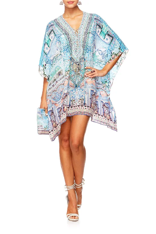 SHORT LACE UP KAFTAN LOVERS RETREAT Lace Dress Bohemian